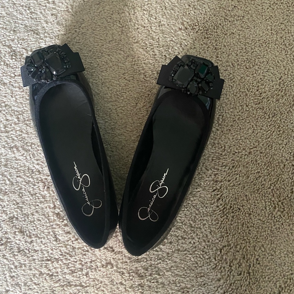 Jessica Simpson Black Flats